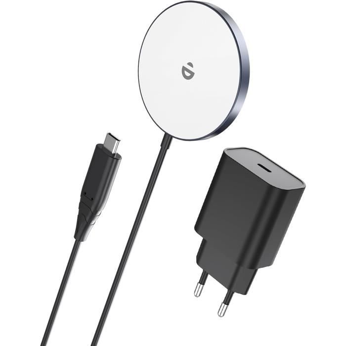 Adaptateur Chargeur Magnétique ChargeSafe - Pour Batterie 6V/12V - Connexion Auto-alignée - Pour Voiture, Moto, Bateau