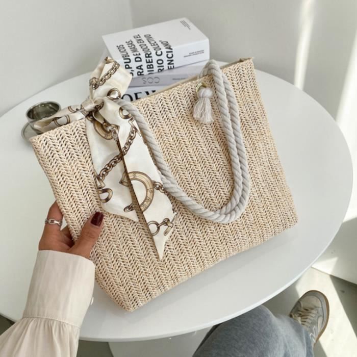 Sac plage en paille online