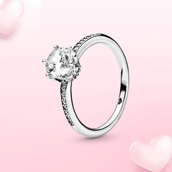 Diademe KZZUW Bague en argent 925 Rose Shine Bagues femme bijoux Bague La Belle et la bete Couples Bagues Europeennes et Americaines Achat Vente diademe Bijoux Lunettes Montres Diad Femme Adulte