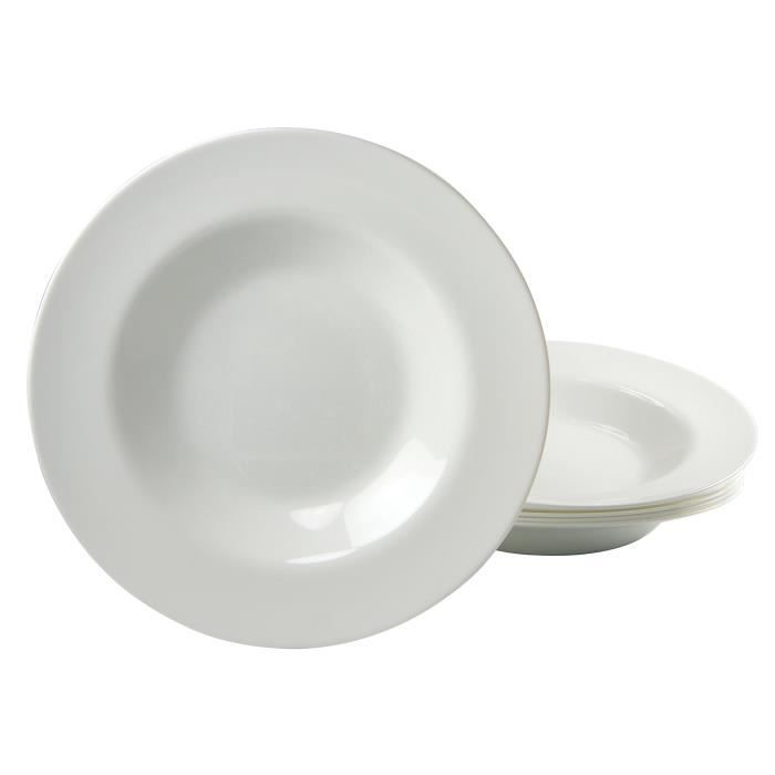 Creatable Set 4 Assiettes à Fondue Et Gril Universal Noir 27 Cm - Porcelaine Européenne
