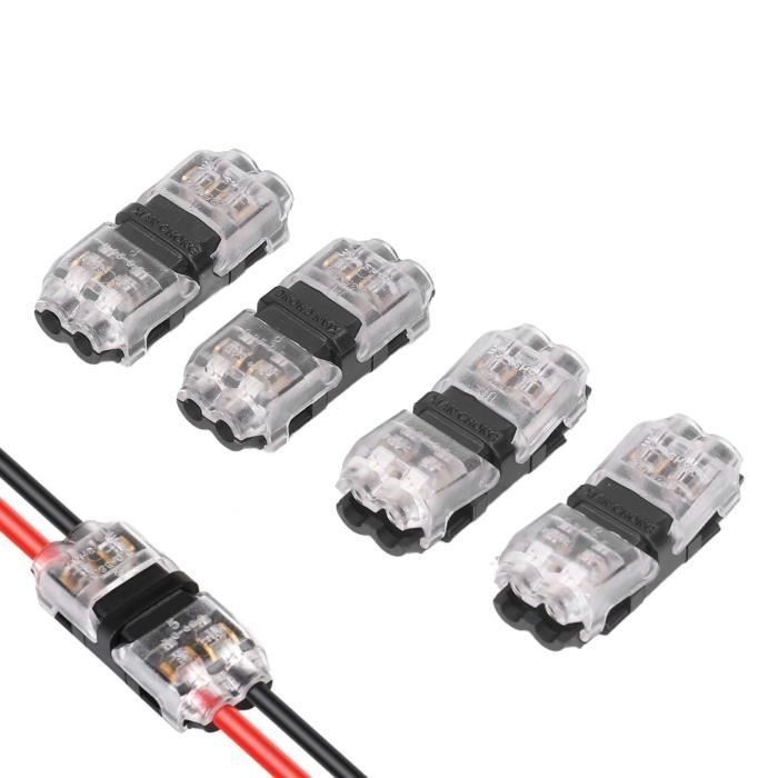 Connecteurs Électriques Basse Tension 2 Broches Noir Pour Câble 18-22