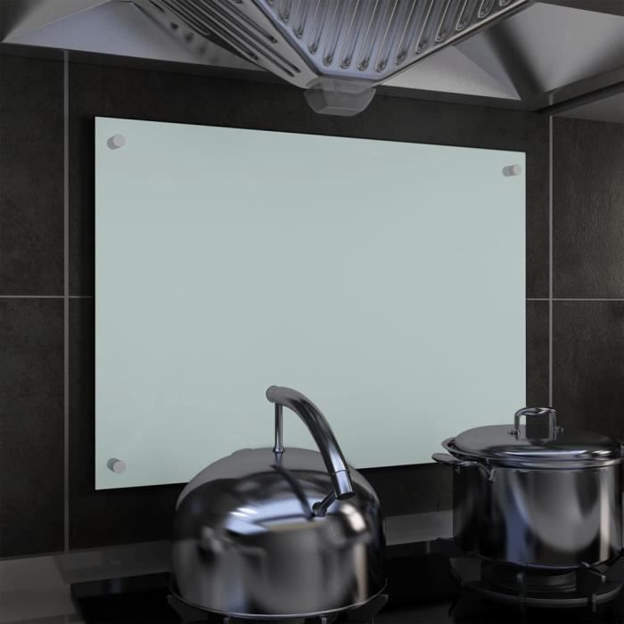 CREDENCE - ACCESSOIRE CREDENCE - FOND DE HOTTE - Dosseret de cuisine Blanc 70 x 50 cm Verre trempé - YW Tech DIO7734921206311