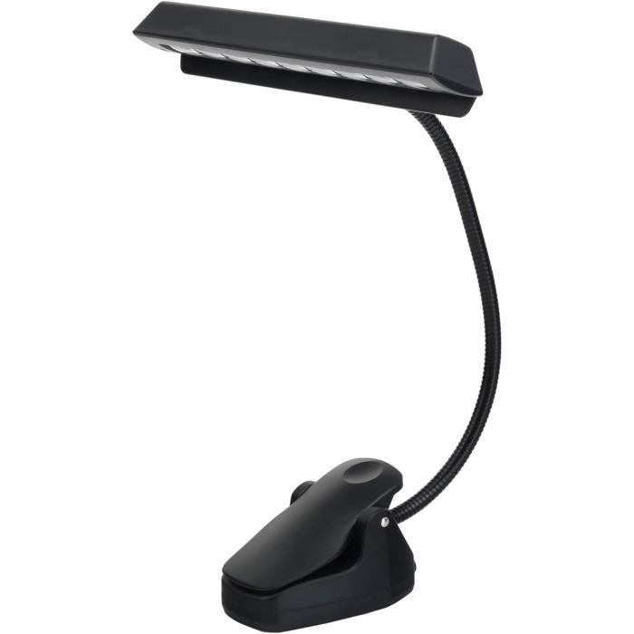 Lampe Pupitre à Clip LED - Réglable Pour Piano, Bureau, Musiciens (9 LEDs, Flexible)
