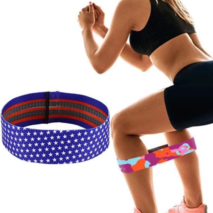 Élastique Musculation Ceinture Yoga Avec 9 Boucles - Bleu Pour Pilates, Fitness Et Danse
