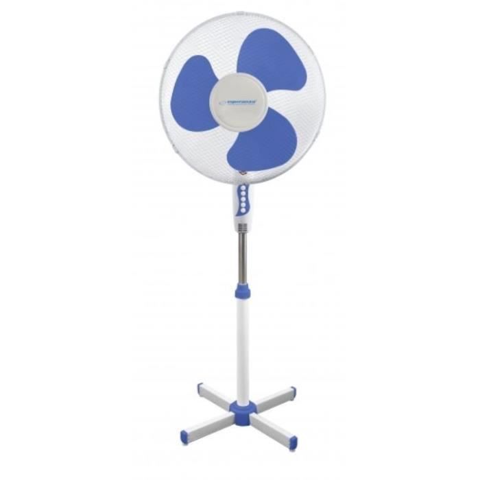 Ventilateur - Esperanza - EHF001WB - Blanc-Bleu - 50W - 3 Vitesses - Esperanza