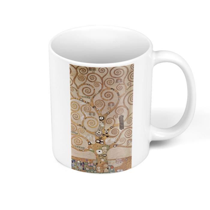 Tasse Céramique Rose Arbre De Vie - Marque CBKREATION, Fabrication Française, Motif Spirituel