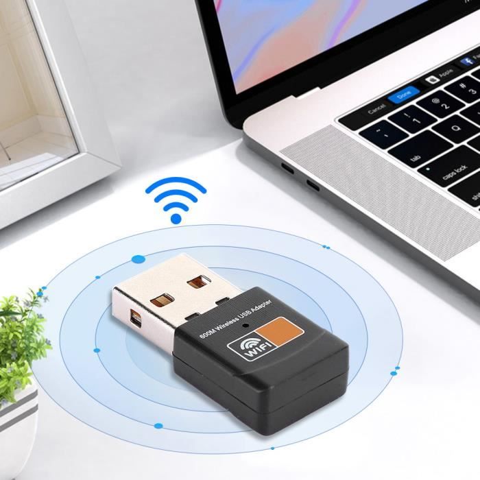 Adaptateur USB WiFi Bluetooth, récepteur externe réseau sans fil double bande 1300 Mbps 2,4/5