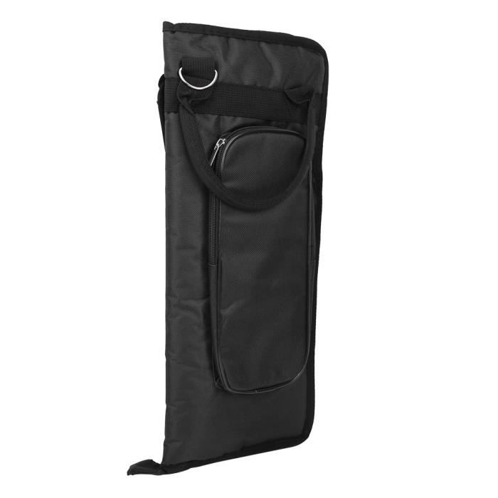 Sac De Rangement Pour Baguettes De Batterie - Tissu Oxford Résistant Aux Intempéries - 2 Compartiments - Poignée De Transport - Rouge 47x9.5 Cm