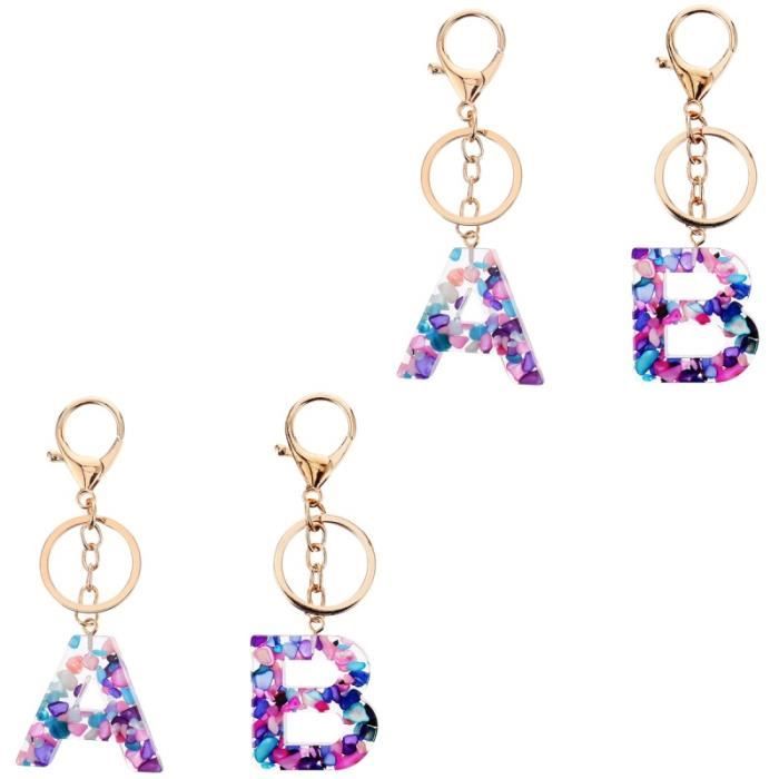 CHUQING Porte-Clés Pour Fille Pendentif Papillon Avec Initiales - Cadeau Personnalisé Femme