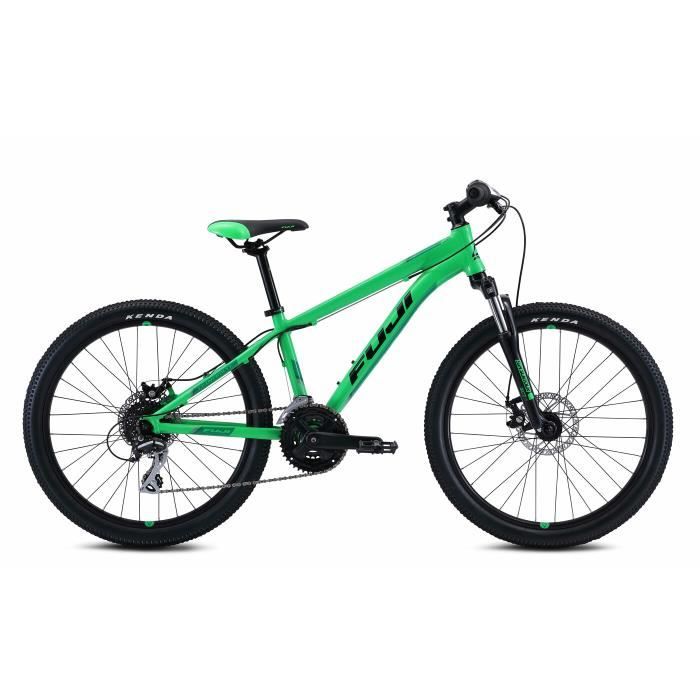 Vélo enfant FUJI Dynamite 24 PRO DISC 2021 - Vert - 24 Vitesses - Hydrauliques - Pour Chemins et Sentiers