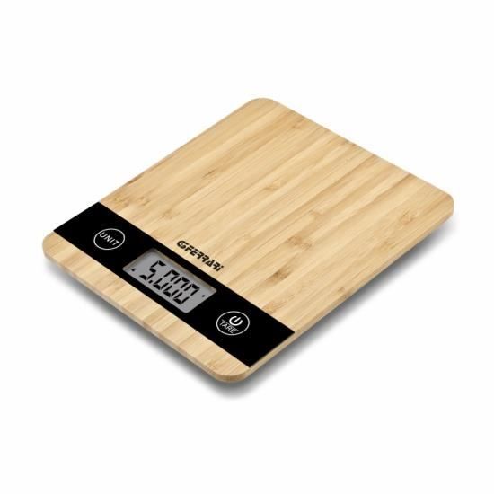 NATURA KITCHEN - Balance de cuisine électronique en bambou 1gr - 5kg