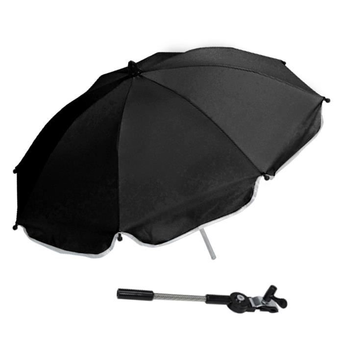 Ombrelle poussette universelle anti uv noir discount