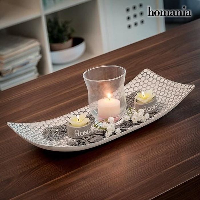Talking Tables Fête Porcelaine Argent Dîner Bougies Pack de six hauteur 20 cm