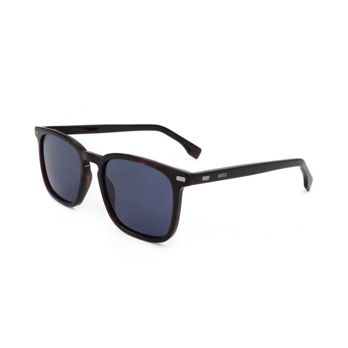 Lunettes De Soleil Hugo Boss BOSS 1322/S 124 - Monture Noir Mat, Verres Argentés 55/18/145 (Homme) - Neuf Avec étiquettes