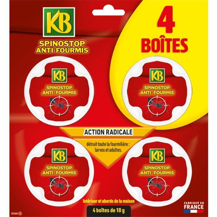 Boîte Appât Anti-Fourmis KB 10g - Élimination Durable Des Fourmilières - Fabriqué En France