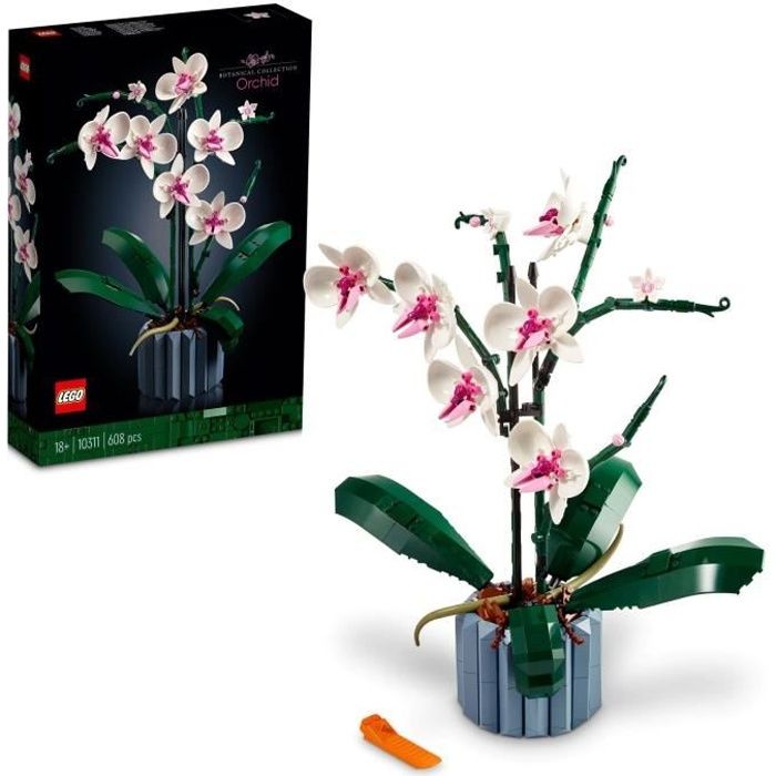 LEGO®  Icons 10311 L’Orchidée Plantes de Fleurs Artificielles dIntérieur Décoration de Maison