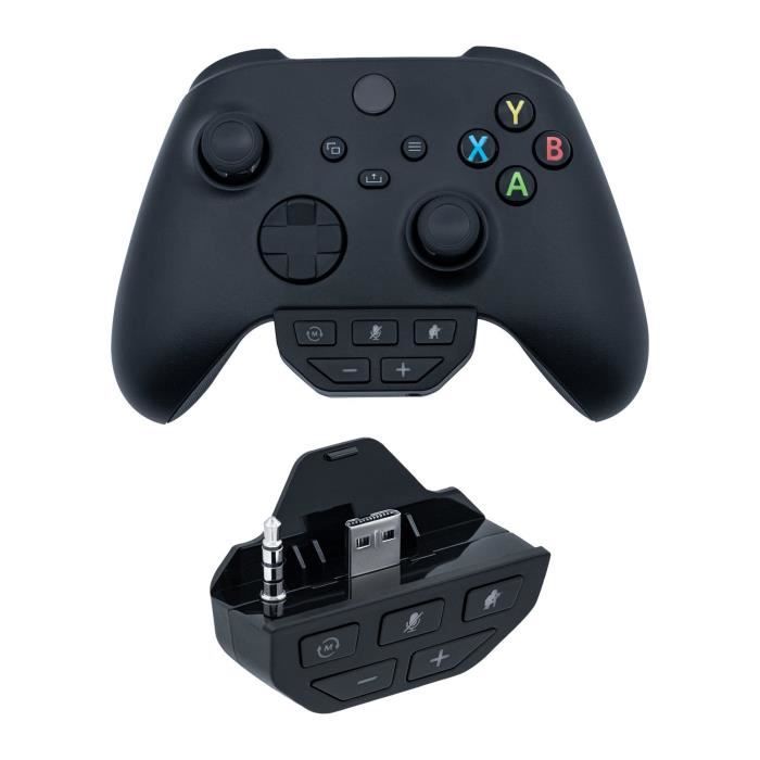 Mcbazel Adaptateur Casque Micro Audio pour Xbox One avec Jack 3.5mm/Xbox Series S/Series X/Xbox One S Controller - Noir