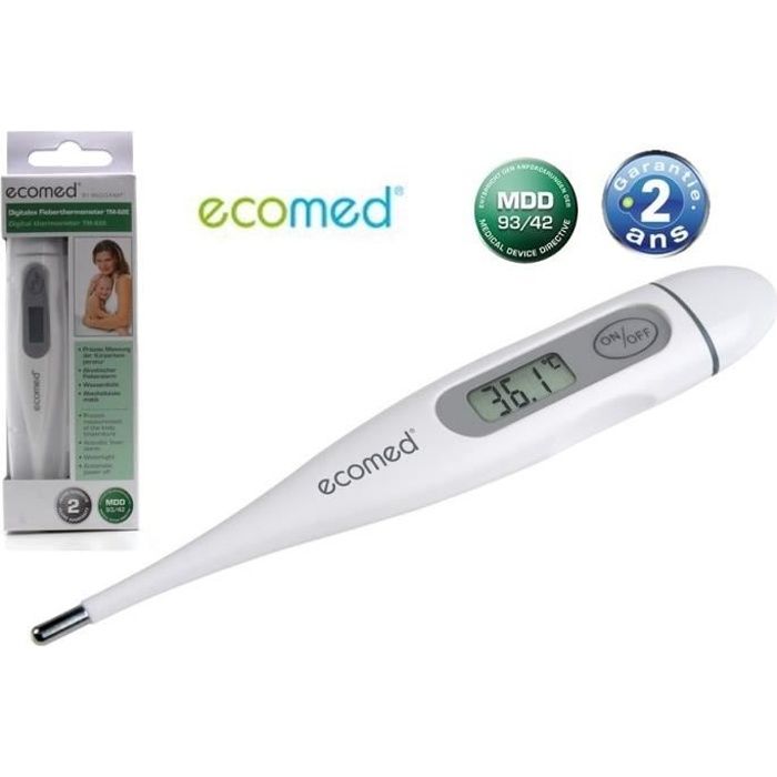 ECOMED Thermomètre corporelle orale axillaire rect