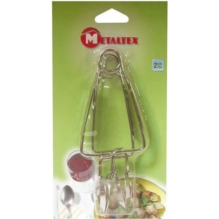 Lot de 2 pinces à escargots