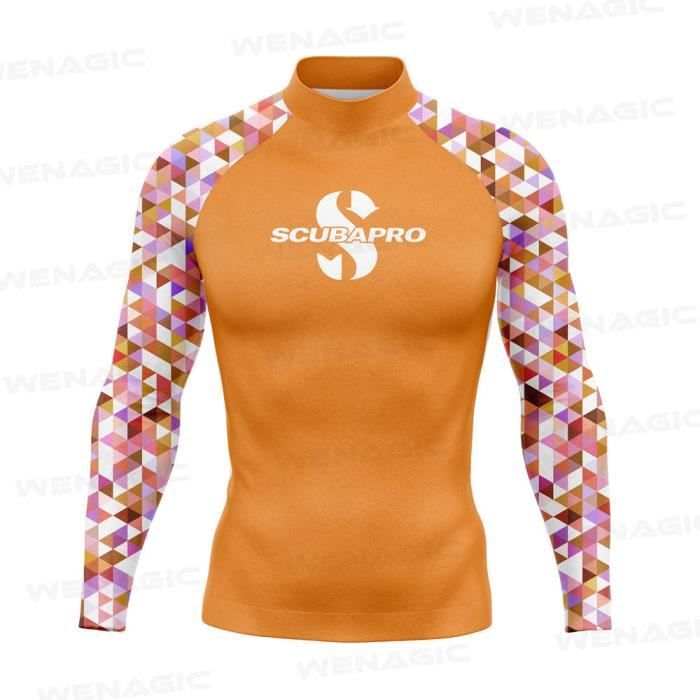 Rash Guard Coolibar UPF 50+ Homme Manches Courtes - Bleu - Taille 2XL