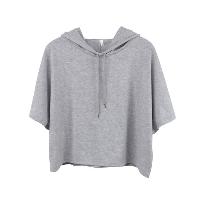 sweat shirt femme manches courtes