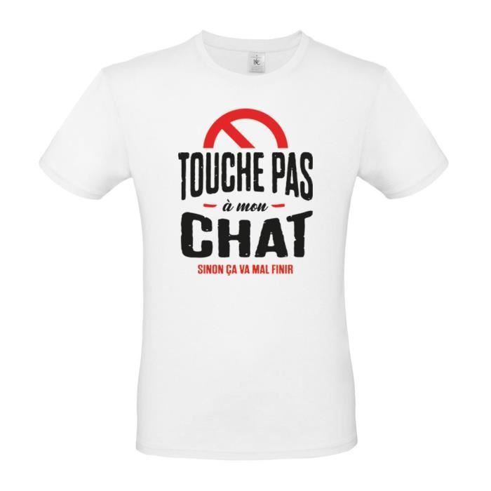T Shirt Touche Pas A Mon Chat 100 Coton Cadeaux Humour Blanc Achat Vente T Shirt Cdiscount T Shirt Touche Pas A Mon Chat 100 Coton Cadeaux Humour Blanc Achat Vente T Shirt Cdiscount
