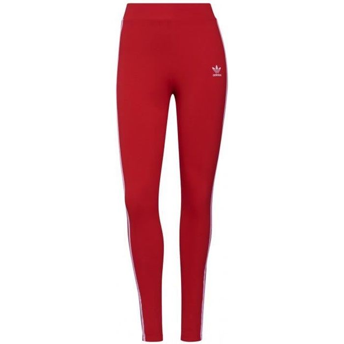 Pantalon de survetement adidas Originals 3 STRIPES TIGHT Femme Rouge Fitness Respirant