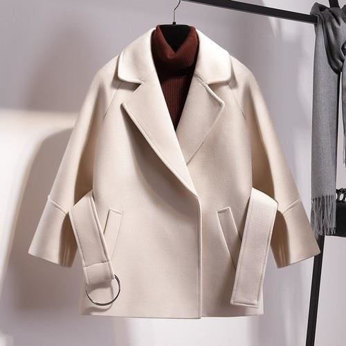 Manteau en laine avec ceinture best sale