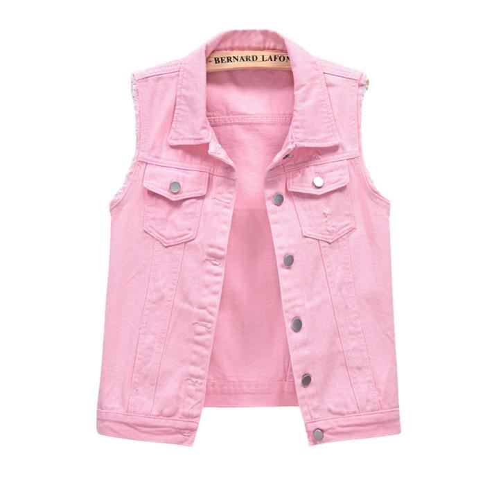 Veste rose en discount jean