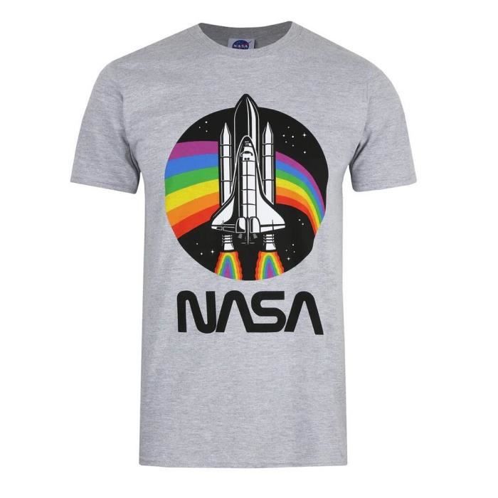 Top T-shirt Femme Blanc Fab Star – Logo Arc-en-ciel, Taille 16, Coton, été
