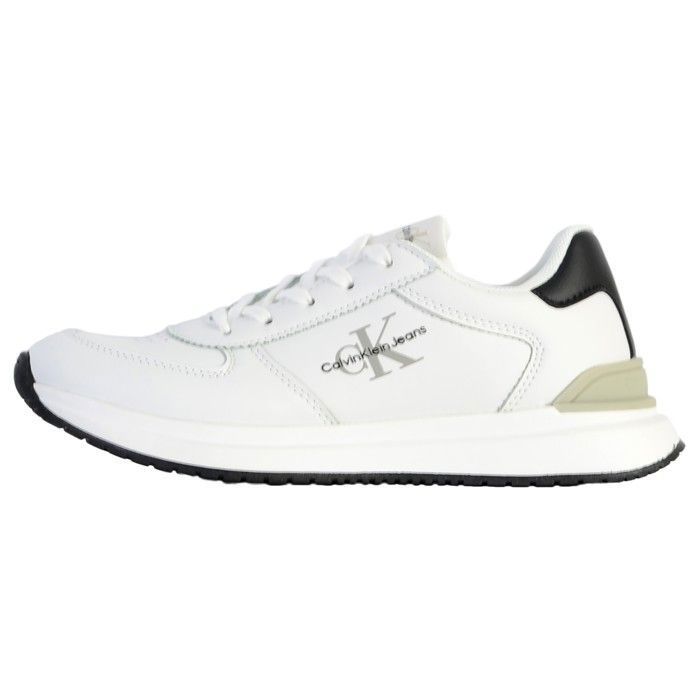 Calvin Klein Basket à Lacets Juniors Calvin Klein Jeans Low Cut Lace Up - Blanc Noir