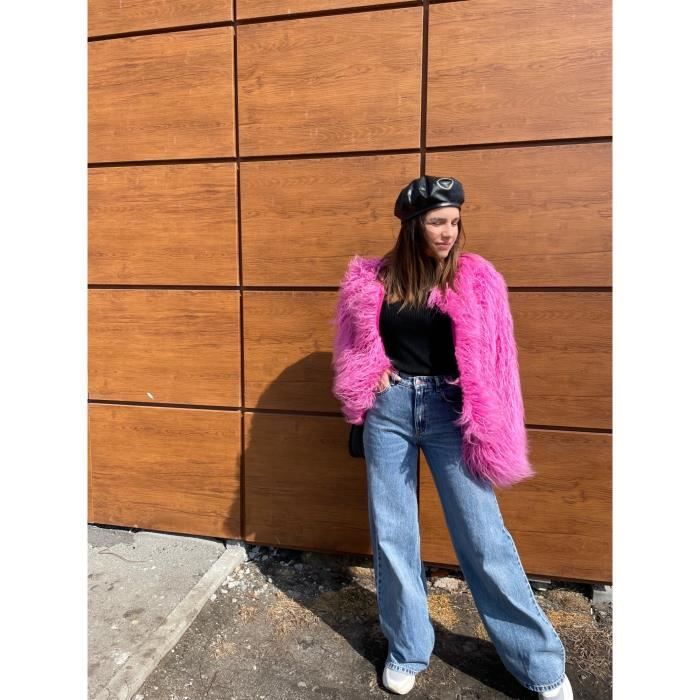 Veste Polaire Femme En Fausse Fourrure Laine D'Agneau - Court, Chaud Pour L'Hiver