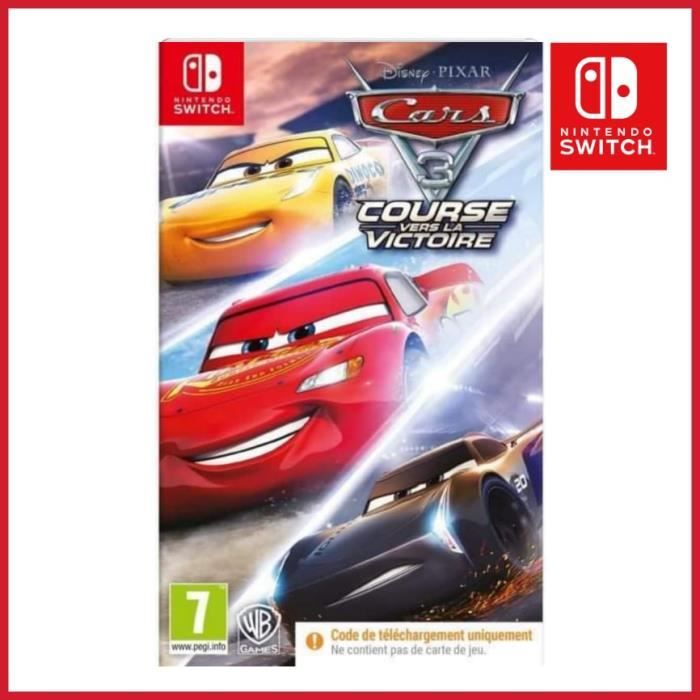 Cars 3 Jeu voiture course Nintendo switch Disney Pixar pour enfants (code dans la boite