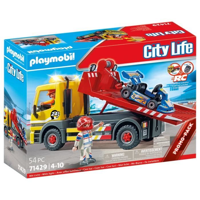 PLAYMOBIL - Dépanneuse avec quad - City Life - 2 personnages - Dès 4 ans