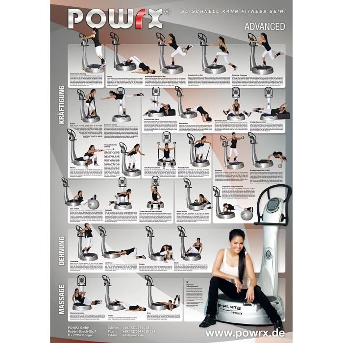 Affiches D'exercices Pour Plaque Vibrante - 6 Guides + 2 Plans De 30 Jours Pour Tonification, Récupération Et Fitness à La Maison