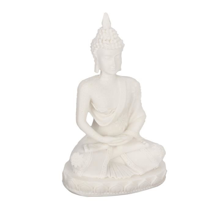 Statue Bouddha Assis Méditation - Résine - Décoration Zen Thaïlandaise - 14x9x20cm - Idée Cadeau Spiritualité