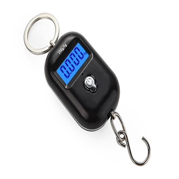 Balance Suspendue Numérique LCD 60 Kg / 10 G - Pour Bagages, Colis - Affichage Température, Charge USB