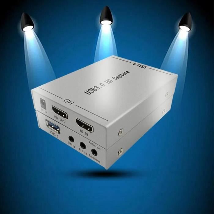 Carte D'acquisition Noir Vidéo 4K USB 2.0 D'enregistrement En Streaming En Direct Compatible Carte D'acquisition Noir Vidéo 4K USB 2.0 D'enregistrement En Streaming En Direct Compatible