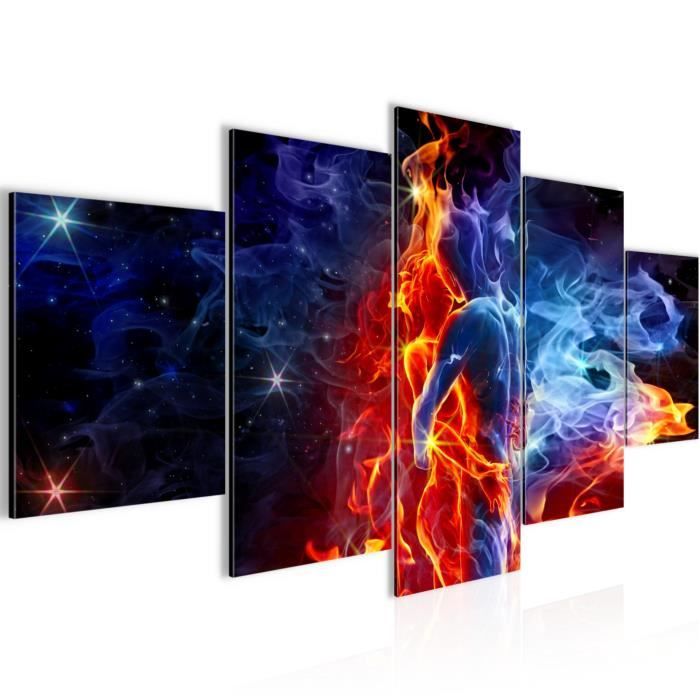 Impression Sur Toile Intissee Feux D'Artifice M/100 X 50 Cm 5