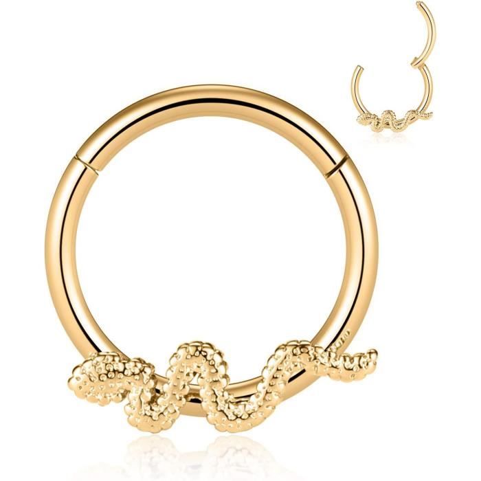 Boucles D'Oreilles Serpent Homme En Acier Inoxydable-Noir, Clous