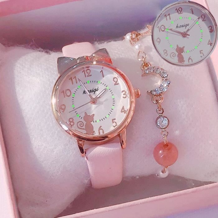 SHARPHY Montre fille enfant et bracelet bijou diamant mignon