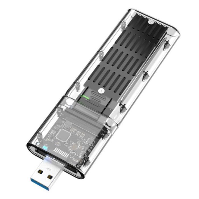 Boîtier Externe Pour Disque Dur/SSD 2,5'' USB 3.0 Transparent - Vitesse 5 Gbps, Plug & Play, Sans Outil