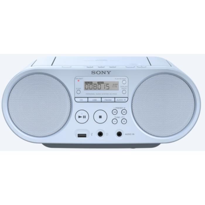 Boombox CD USB SONY ZSPS50W - AM-FM - Blanc