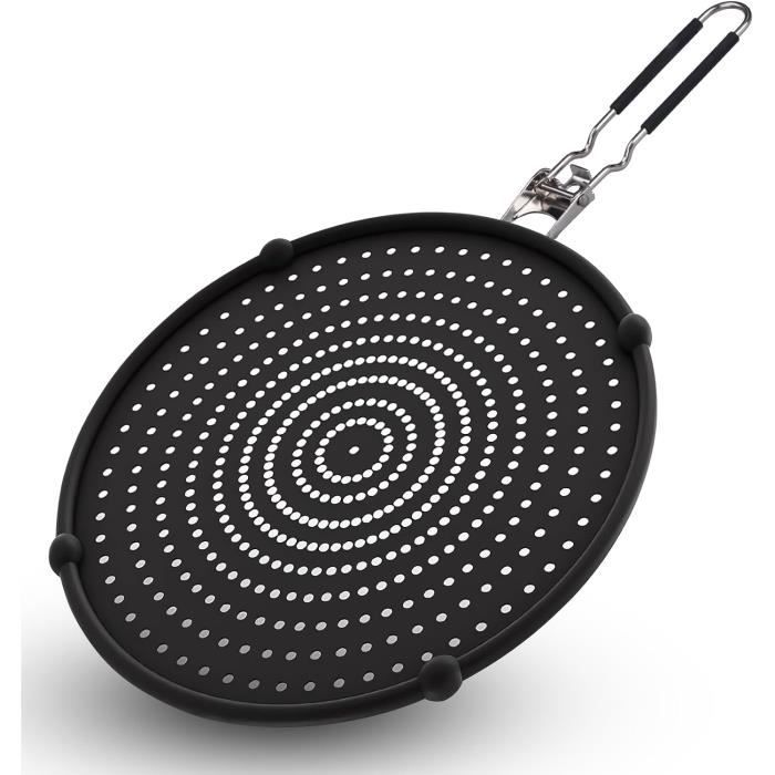 Casseroles et poêles, pare-éclaboussures 3 en 1 en inox pour poêles 20, 24 et 28 cm