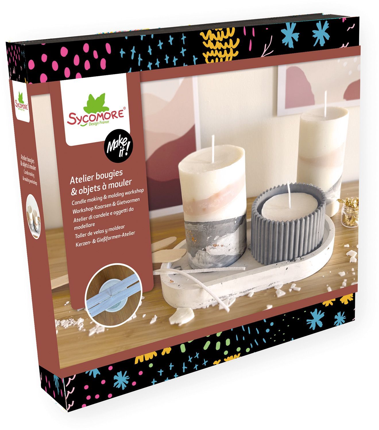 Atelier bougies et jesmonite SYCOMORE Make it Dès