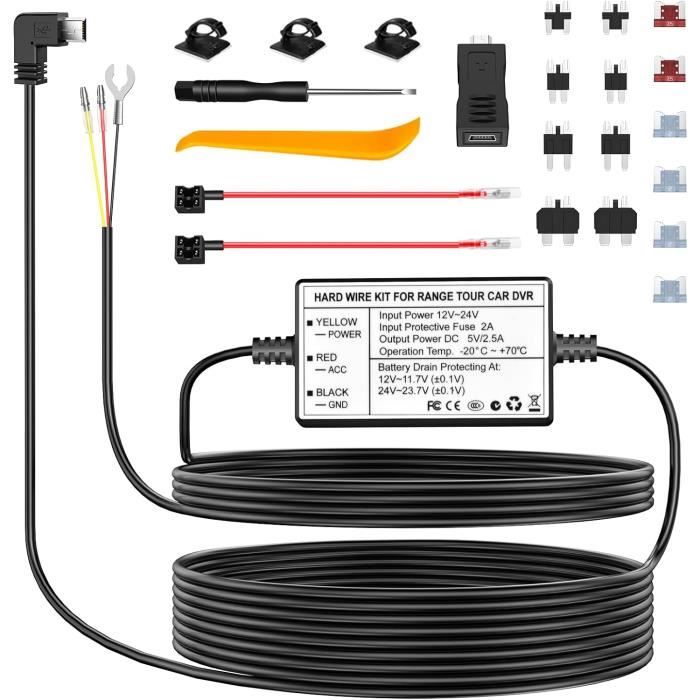 Gobesty Dash Cam Hardwire Kit, Nextbase Dash Cam Hardwire Kit, In Car Hard Wiring Kit Dash