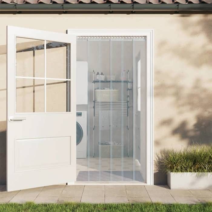 vidaXL Rideau de porte transparent 200 mmx16 mm 10 m PVC 153857
