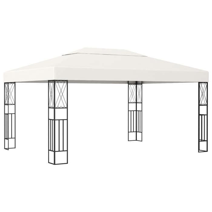 Vidaxl Tonnelle 3x4 m Crème Tissu 48007 - vue 2