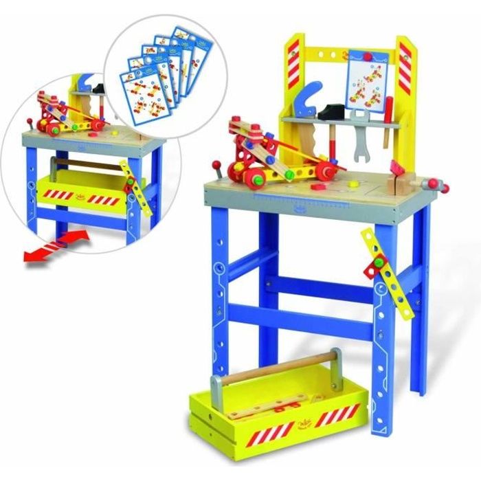 VILAC Grand établi Batibloc et son tiroir/boite à outils