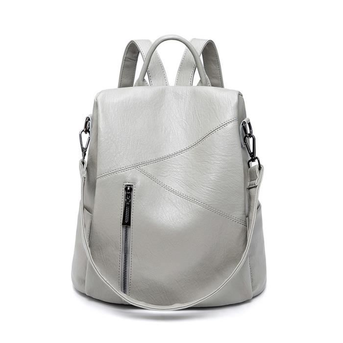 Sac à Dos Femme En Cuir PU Imperméable - Taille Moyenne, Noir, élégant, Neuf Avec étiquettes